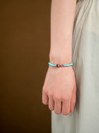 Amethyst Accent Turquoise & Aquamarine Bracelet Set - Lunaire Jewelry