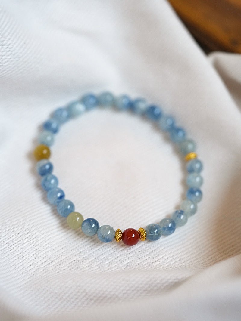 Calming Tides Azurite Bracelet Set (6mm & 8mm) - Lunaire Jewelry