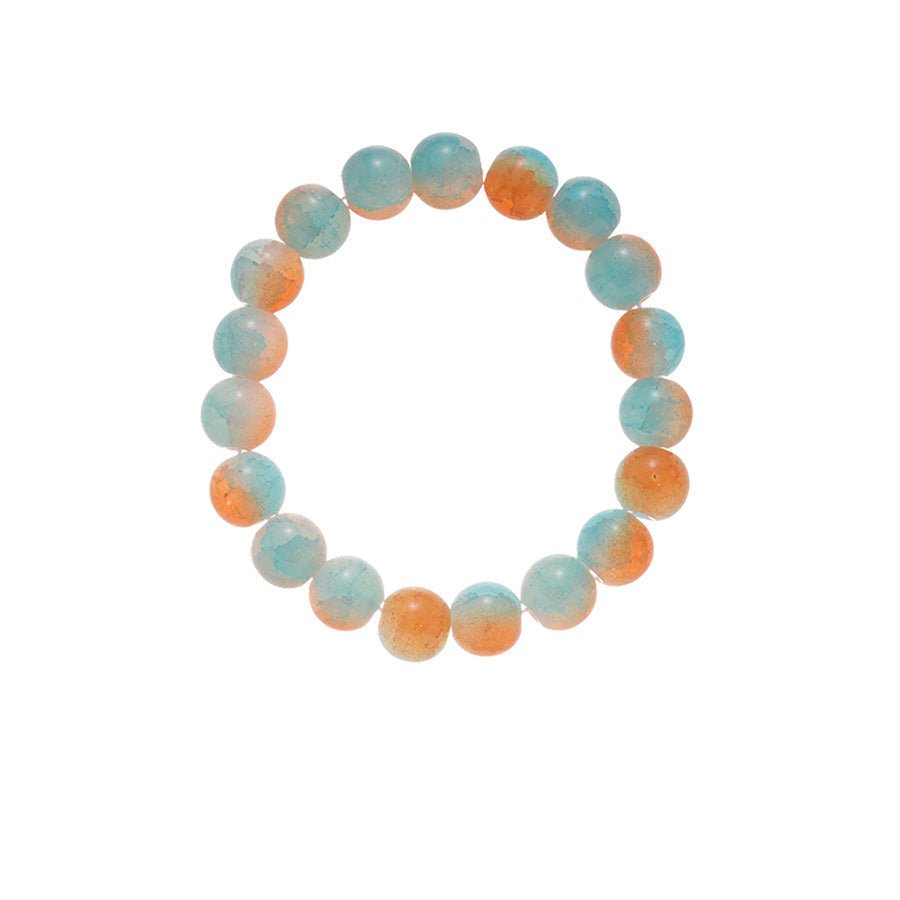 Celestial Moon & Star Zircon & Glass Bead Bracelet Set - Lunaire Jewelry