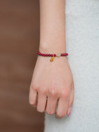 Crimson & Earthy Auspicious Bracelet Stack - Lunaire Jewelry