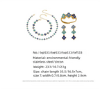 Dopamine Sparkling Four - Petal Flower Zirconia Bracelet, Earrings, Ring, Necklace - Lunaire Jewelry