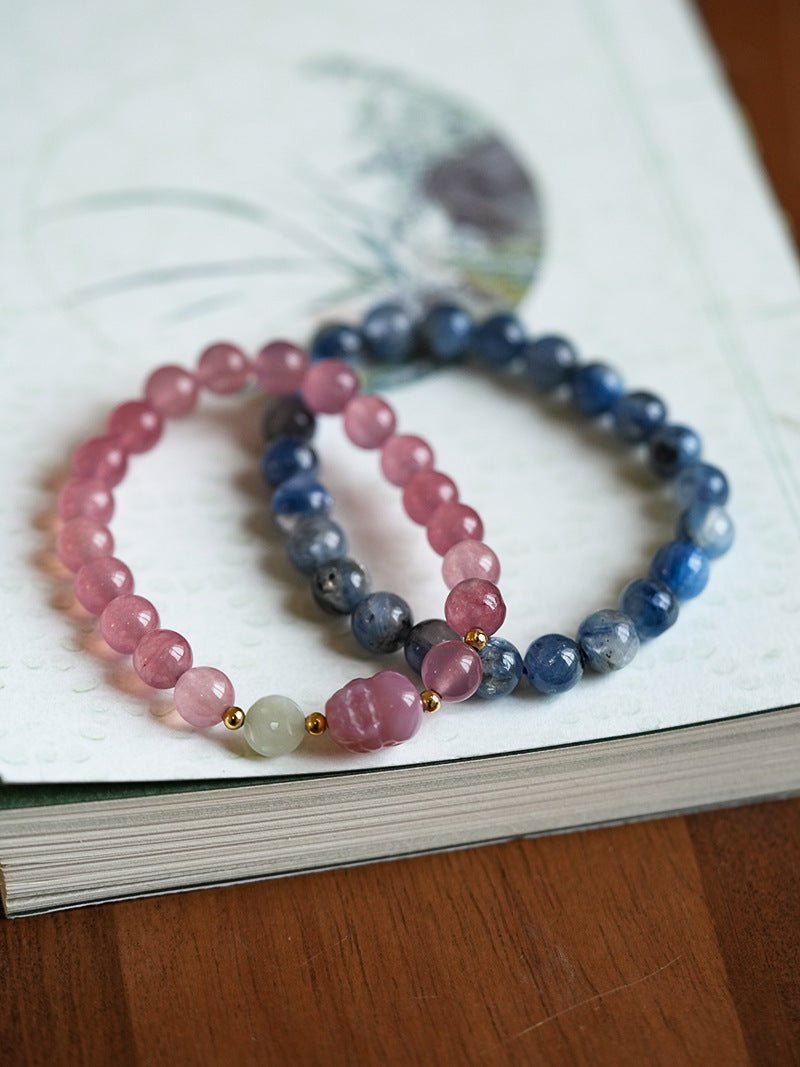 Dreamy Blue & Pink Crystal Bracelet Set - Lunaire Jewelry