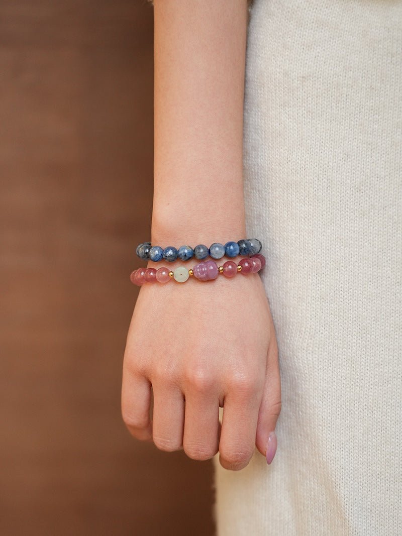 Dreamy Blue & Pink Crystal Bracelet Set - Lunaire Jewelry