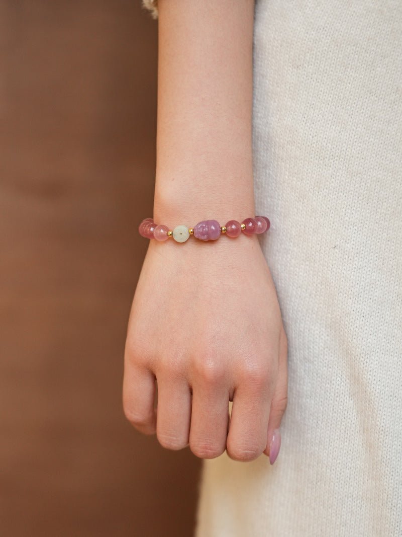 Dreamy Blue & Pink Crystal Bracelet Set - Lunaire Jewelry