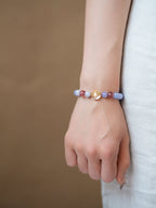 Dreamy Lavender & Strawberry Quartz Crystal Bracelet - Lunaire Jewelry