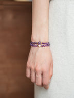 Ethereal Amethyst & Pearl Multi - Strand Bracelet Set - Lunaire Jewelry