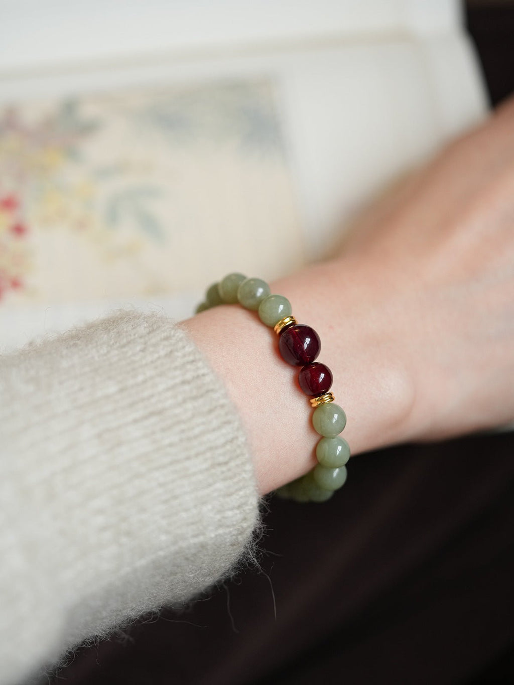 Forest & Smoke Crystal Bracelet Set - Lunaire Jewelry