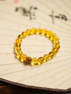 Golden Citrine & Strawberry Quartz Wealth Pixiu Bracelet Set - Lunaire Jewelry