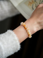 Golden Ray Topaz Beaded Bracele - Lunaire Jewelry