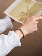 Intuition & Clarity Amethyst & Azurite Bracelet Set - Lunaire Jewelry