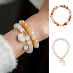 Luminous White Chalcedony Charm Bracelet - Lunaire Jewelry