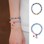 Misty Blue Chalcedony Crystal Bracelet - Lunaire Jewelry