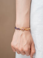 Mystic Amethyst & Golden Crystal Bracelet - Lunaire Jewelry