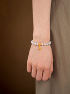 Natural Stone & Gold Prosperity Gourd Bracelet Set - Lunaire Jewelry