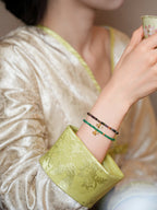 Nature’s Palette Tourmaline & Malachite Crystal Bracelet Set - Lunaire Jewelry