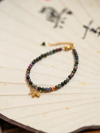 Nature’s Palette Tourmaline & Malachite Crystal Bracelet Set - Lunaire Jewelry