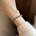 Ocean Blue Crystal Bracelet with Gold Detail - Lunaire Jewelry