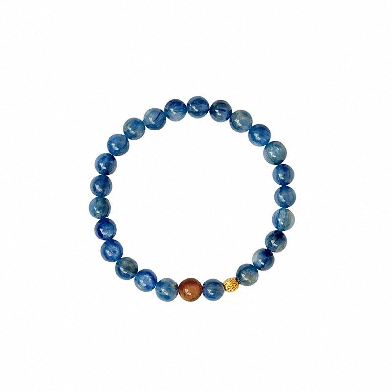 Ocean Blue Crystal Bracelet with Gold Detail - Lunaire Jewelry
