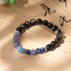 Ocean & Earth Aquamarine & Chalcedony Bracelet Set - Lunaire Jewelry