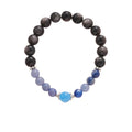 Ocean & Earth Aquamarine & Chalcedony Bracelet Set - Lunaire Jewelry