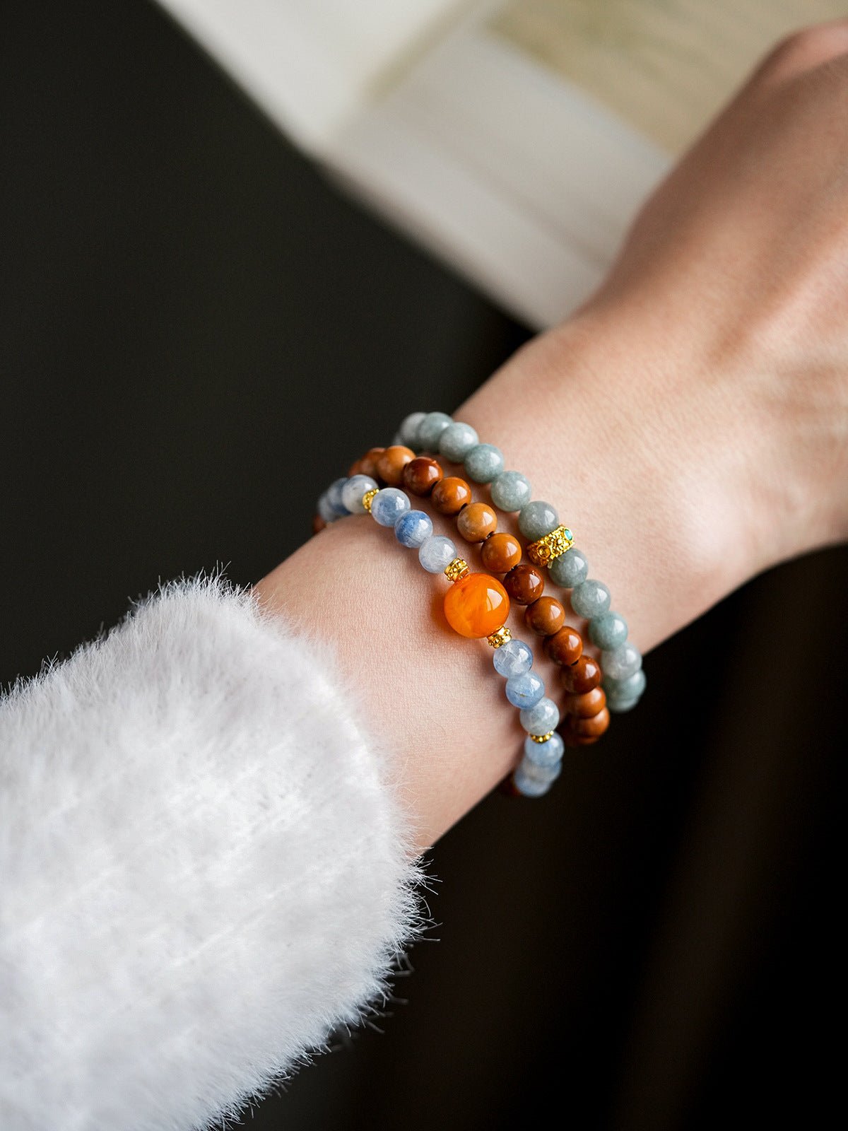 Ocean Jasper Serenity Stacking Bracelet - Lunaire Jewelry