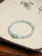 Serene Harmony Malachite, Jade & Aquamarine Crystal Bracelet Set - Lunaire Jewelry