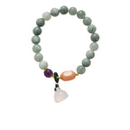 Serene Lotus Chalcedony & Amethyst Bracelet Set - Lunaire Jewelry