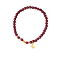 Serene Pearl & Cinnabar Bracelet Set with Jade Charm - Lunaire Jewelry