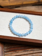 Serene Tide Aquamarine & Clear Crystal Bracelet Set - Lunaire Jewelry