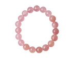 Strawberry Quartz & Multicolour Phantom Crystal Bracelet Set - Lunaire Jewelry