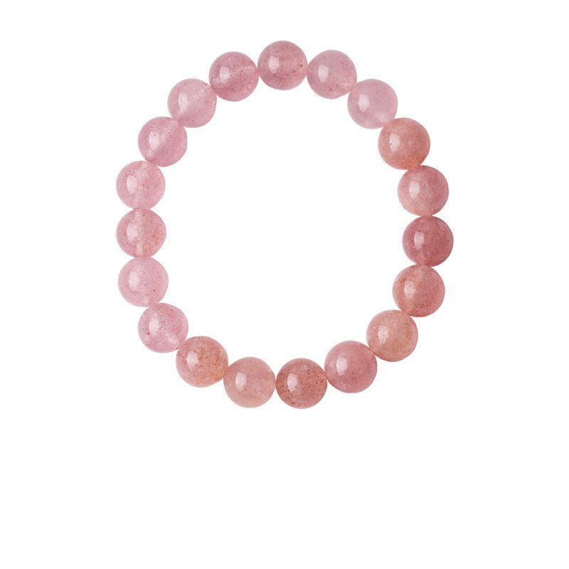 Strawberry Quartz & Multicolour Phantom Crystal Bracelet Set - Lunaire Jewelry