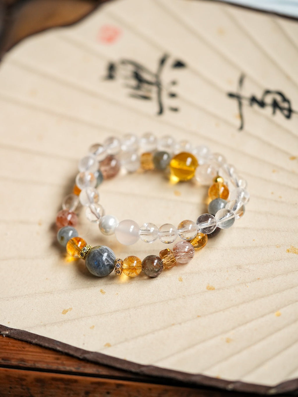 Sunlit Citrine & Clear Quartz Crystal Set - Lunaire Jewelry