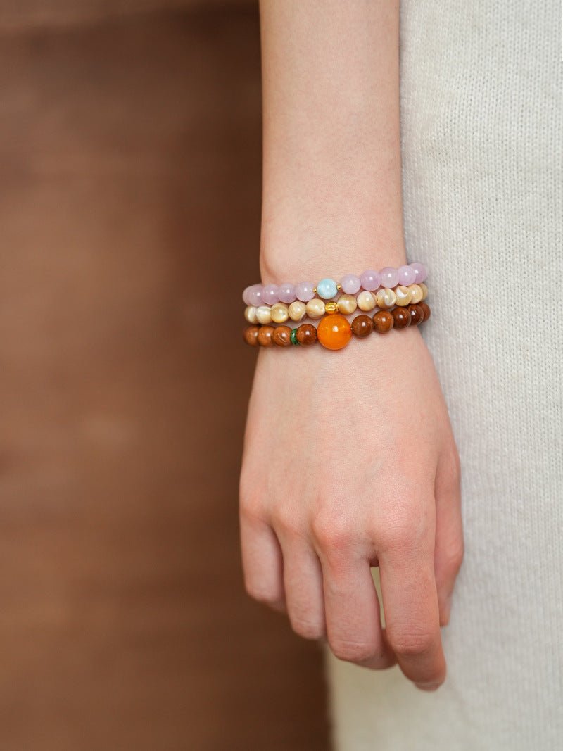 Sunset & Lavender Crystal Bracelet Set - Lunaire Jewelry