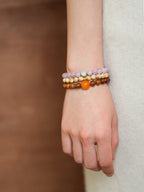 Sunset & Lavender Crystal Bracelet Set - Lunaire Jewelry