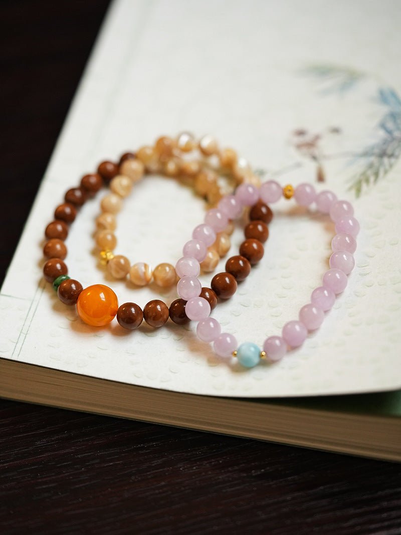 Sunset & Lavender Crystal Bracelet Set - Lunaire Jewelry