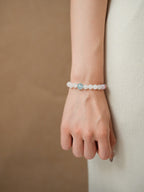 Sweet Bow White Agate & Rose Quartz Bracelet Set - Lunaire Jewelry