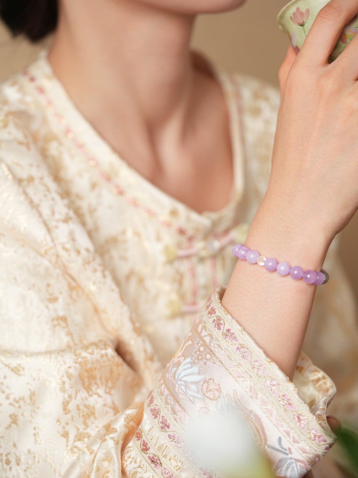 Whispering Lavender Crystal Bracelet Set - Lunaire Jewelry