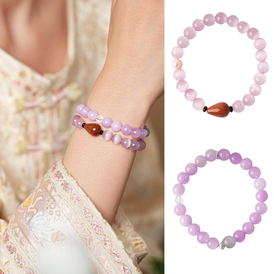 Whispering Lavender Crystal Bracelet Set - Lunaire Jewelry